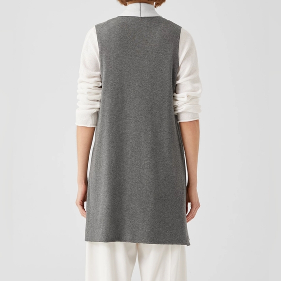EILEEN FISHER Peruvian Organic CottonBlend LongVest 78% Organic Cotton22% Sz 3X - Picture 12 of 12